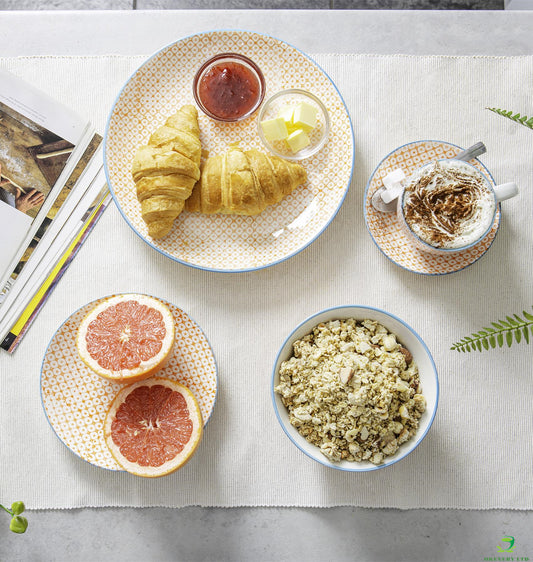 Laguna Printed Pottery Dinnerware (30-Piece Set)