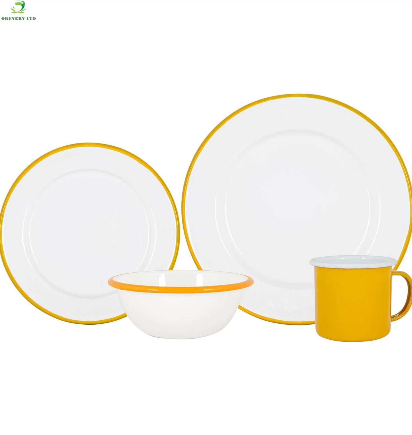 Topanga 16-piece enamelware tableware set