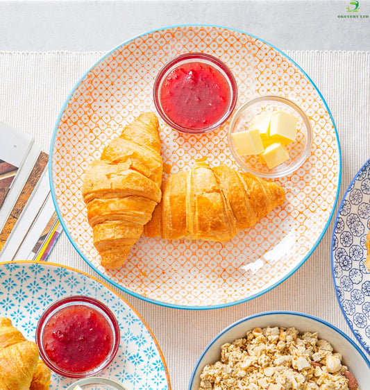 Laguna Printed Pottery Dinnerware Set (24 Pieces)