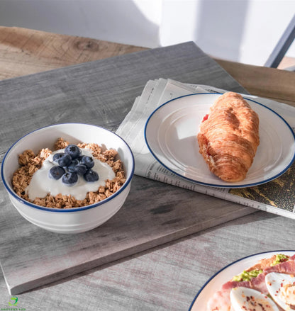 Brea 18-piece porcelain dinnerware set