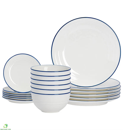 Brea 18-piece porcelain dinnerware set